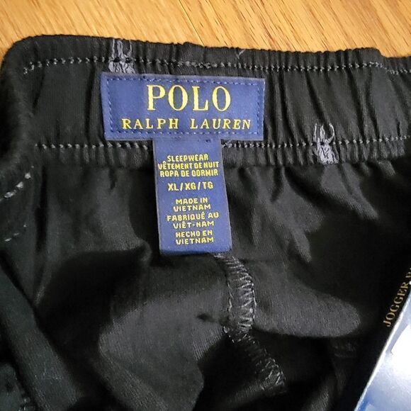 Polo Ralph Lauren All Over Print Pony Logo Joggers Pants Black Grey Men'… - Picture 3 of 8